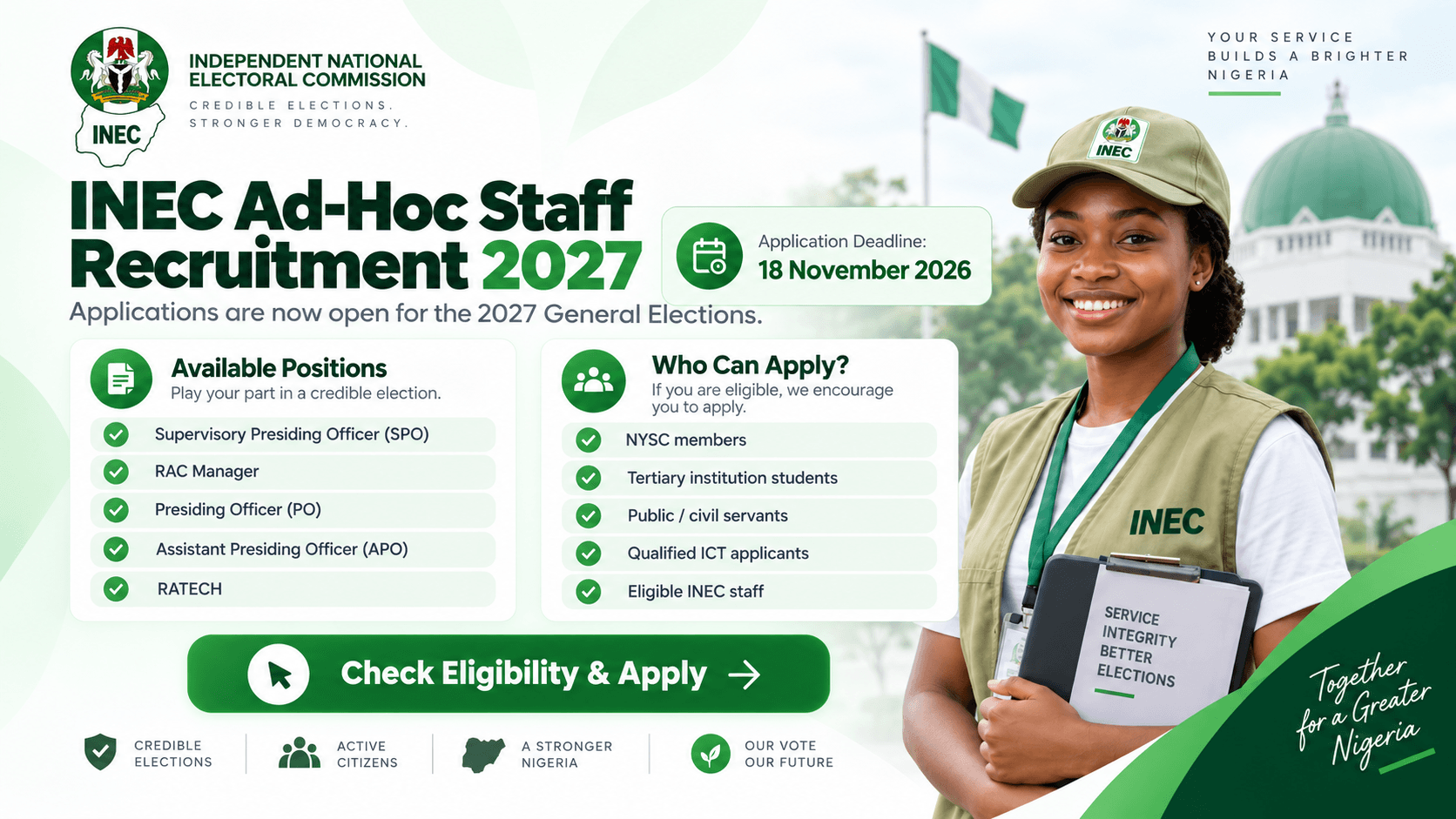 INEC 2027 Ad-Hoc Staff Recruitment